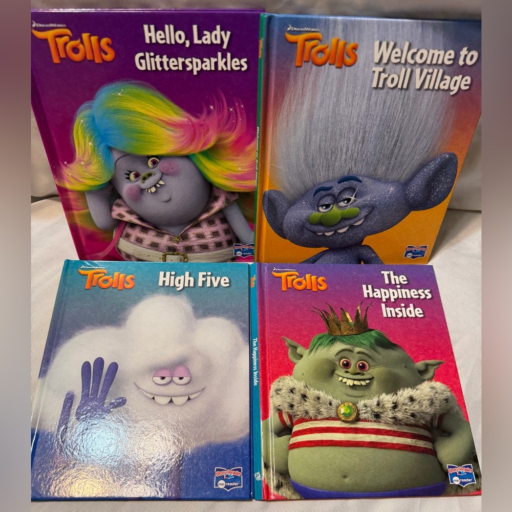 Trolls Colorful Book Set - Purple, Blue, Gray